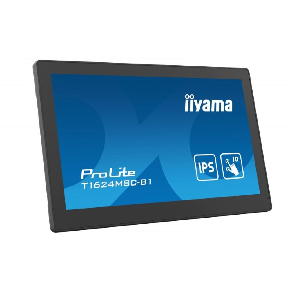 iiyama - T1624MSC-B1 pantalla para PC 39,6 cm (15.6") 1920 x 1080 Pixeles Full HD LED Pantalla táctil Negro