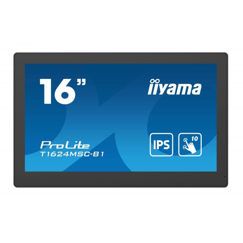 iiyama - T1624MSC-B1 pantalla para PC 39,6 cm (15.6") 1920 x 1080 Pixeles Full HD LED Pantalla táctil Negro
