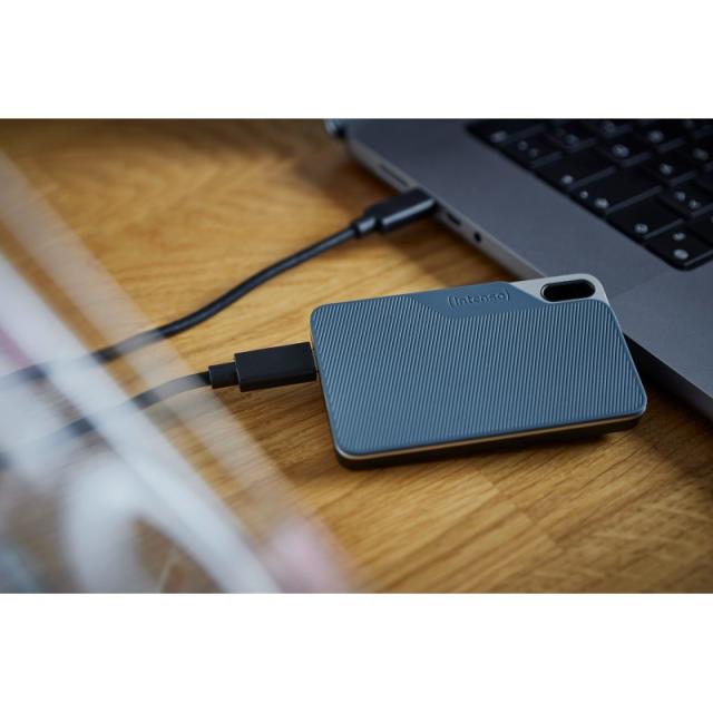 Intenso - Lesen/Schreiben bis zu 500 MB/s/1TB USB Tipo C 3.2 Gen 1 (3.1 Gen 1) Azul, Gris