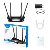 Cudy - LT400 router inalámbrico Ethernet rápido Banda única (2,4 GHz) 4G Negro