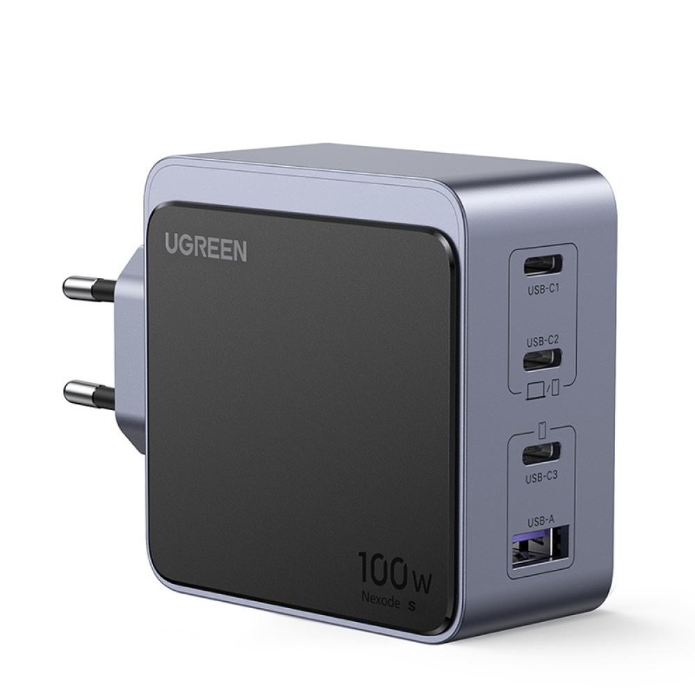 Ugreen - Nexode S 100W 4-Port GaN Fast Charger EU gray Ordenador portátil, Teléfono móvil, Portátil, Batería portátil, Tableta G
