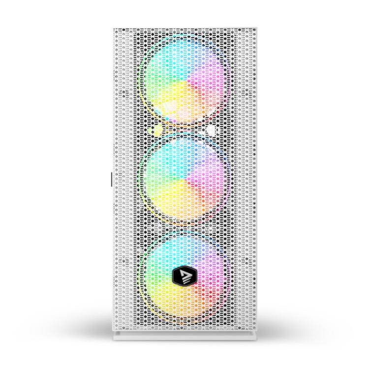 Savio - Raptor White X1 ARGB Glass/Mesh White Computer Case Midi Tower Blanco