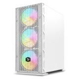 Savio - Raptor White X1 ARGB Glass/Mesh White Computer Case Midi Tower Blanco