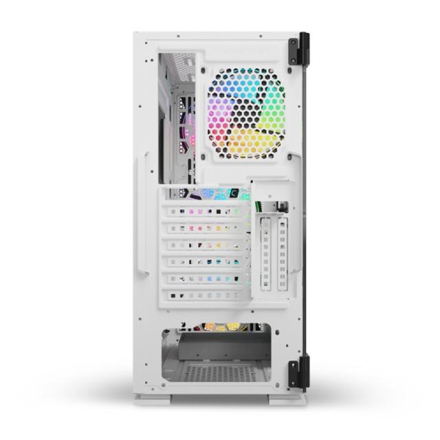 Savio - Raptor White X1 ARGB Glass/Mesh White Computer Case Midi Tower Blanco
