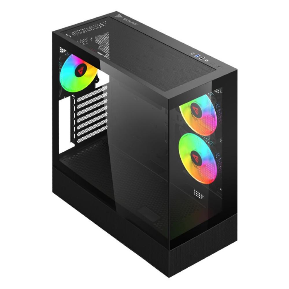 Savio - SIGMA X1 carcasa de ordenador Midi Tower Negro