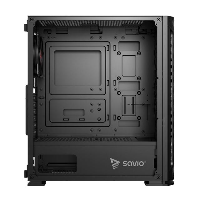 Savio - SHADOW X2 carcasa de ordenador Midi Tower Negro
