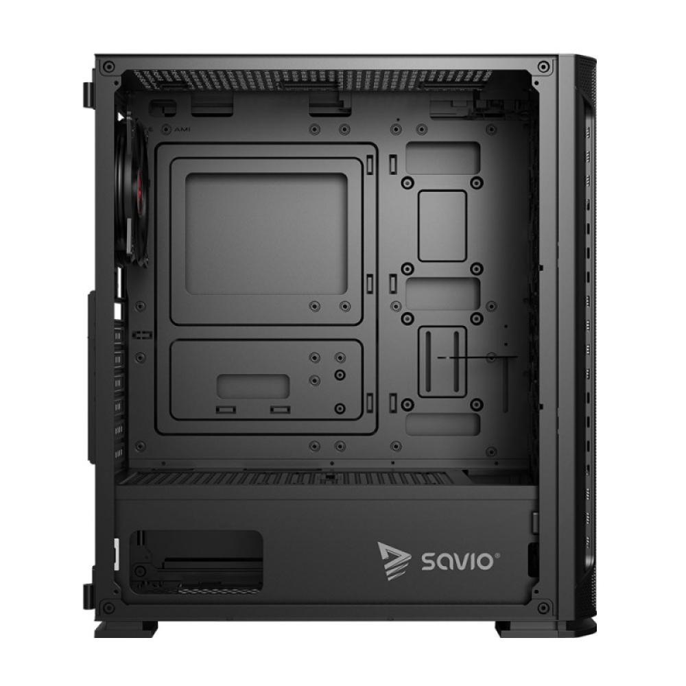 Savio - SHADOW X2 carcasa de ordenador Midi Tower Negro