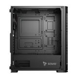 Savio - SHADOW X2 carcasa de ordenador Midi Tower Negro