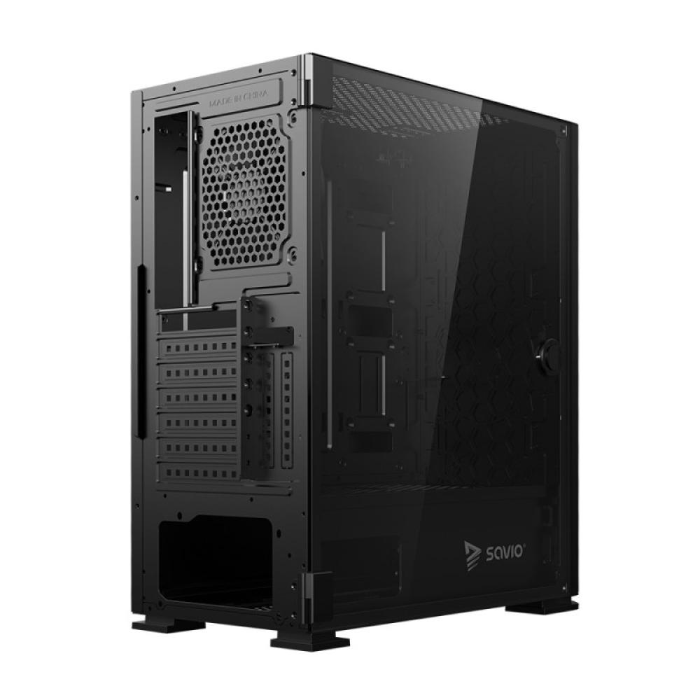 Savio - SHADOW X2 carcasa de ordenador Midi Tower Negro