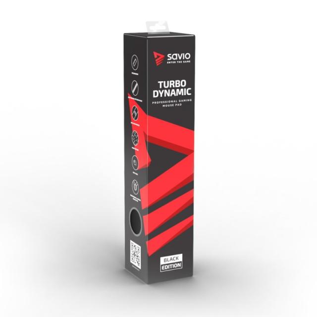 Savio - Black Edition Turbo Dynamic L Alfombrilla de ratón para juegos Negro
