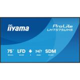 iiyama - LH7575UHS-B2AG pantalla de señalización Pantalla plana para señalización digital 190,5 cm (75") LCD Wifi 500 cd / m² 4K