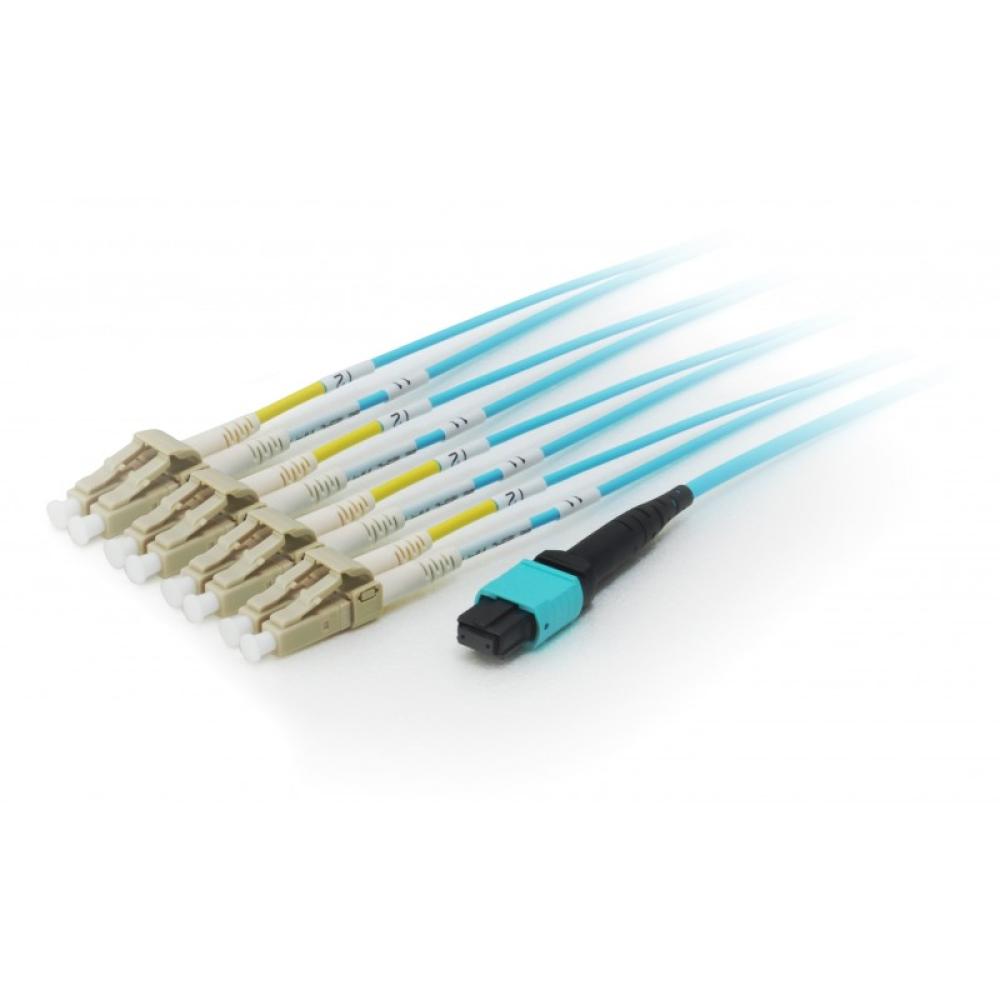 Equip - 25556307 Cable de fibra óptica e InfiniBand 3 m MTP 4x LC Cian