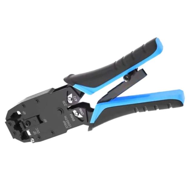 Phasak - TD 019 – Crimpadora profesional con topes para RJ11 / RJ12 / RJ45