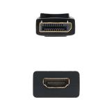 Nanocable - CONVERSOR DISPLAYPORT A HDMI DP/M-HDMI/H NEGRO 15 CM