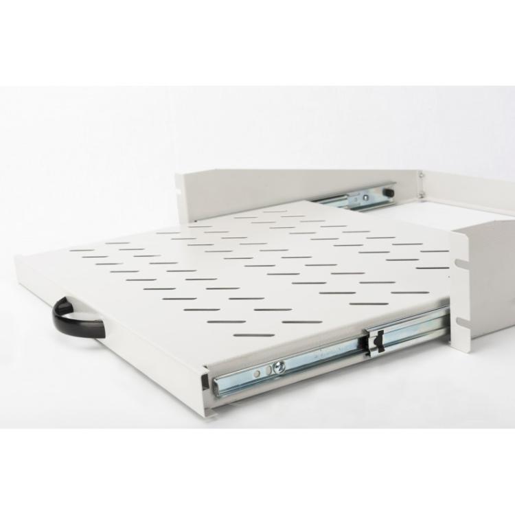 Digitus - Baldas extraíbles para la instalación fija en los carriles de perfil delanteros de 483 mm (19")