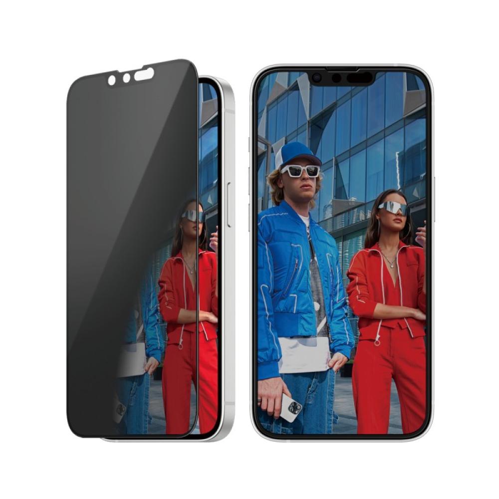 PanzerGlass - Privacy Screen Protector iPhone 16e / 14 / 13 / 13 Pro / Ultra-Wide Fit w. EasyAligner Protector de pantalla Apple