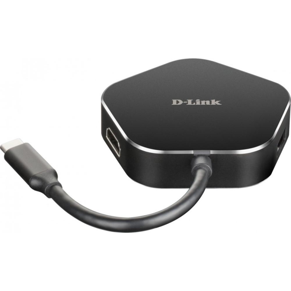 D-Link - DUB-M420 base para portátil y replicador de puertos Alámbrico Thunderbolt 3 Aluminio, Negro