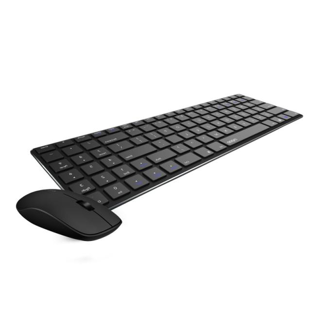 Rapoo - 9300M teclado Ratón incluido Hogar USB + RF Wireless + Bluetooth QWERTY Negro