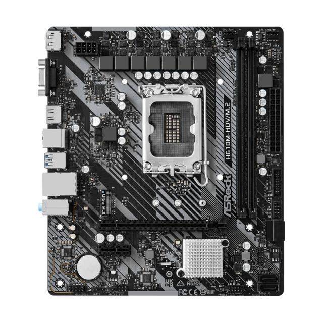 Asrock - H610M-HDV/M.2 R2.0 Intel H610 LGA 1700 micro ATX