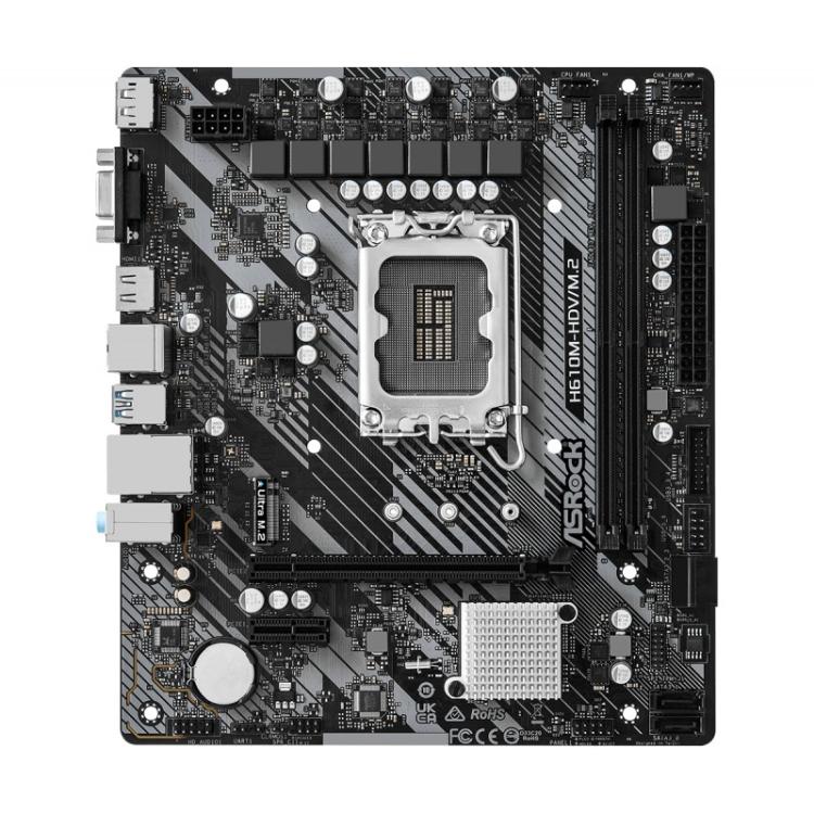 Asrock - H610M-HDV/M.2 R2.0 Intel H610 LGA 1700 micro ATX