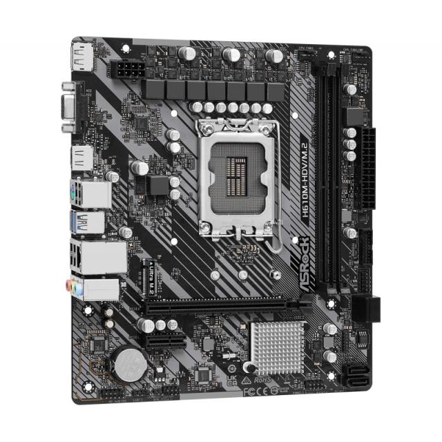 Asrock - H610M-HDV/M.2 R2.0 Intel H610 LGA 1700 micro ATX