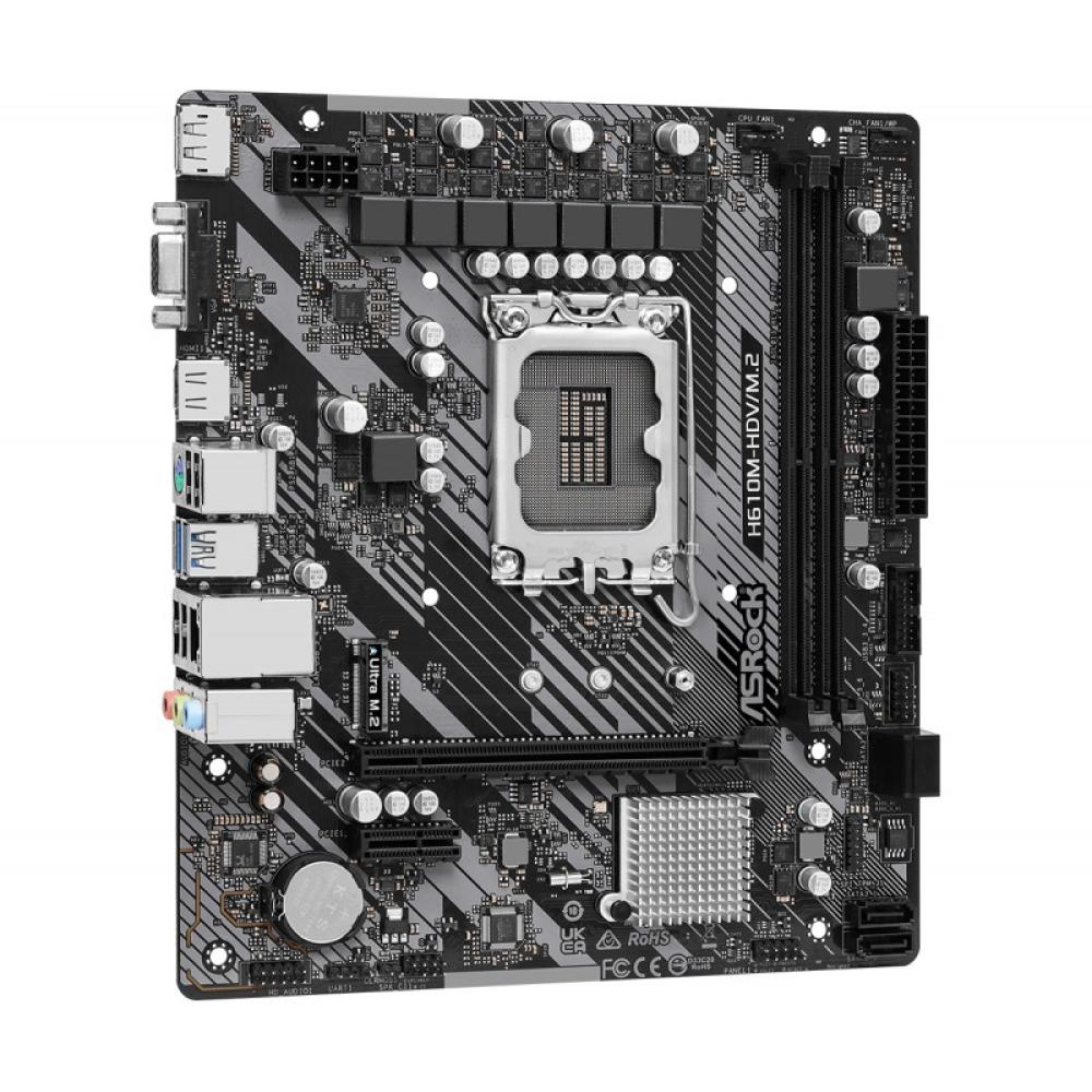 Asrock - H610M-HDV/M.2 R2.0 Intel H610 LGA 1700 micro ATX