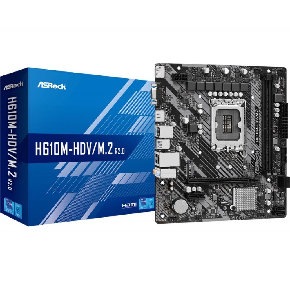 Asrock - H610M-HDV/M.2 R2.0 Intel H610 LGA 1700 micro ATX