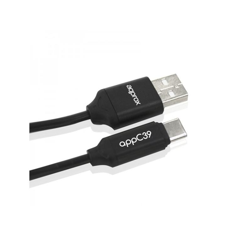 Approx - APPC39 cable USB 1 m USB 2.0 USB C USB A Negro