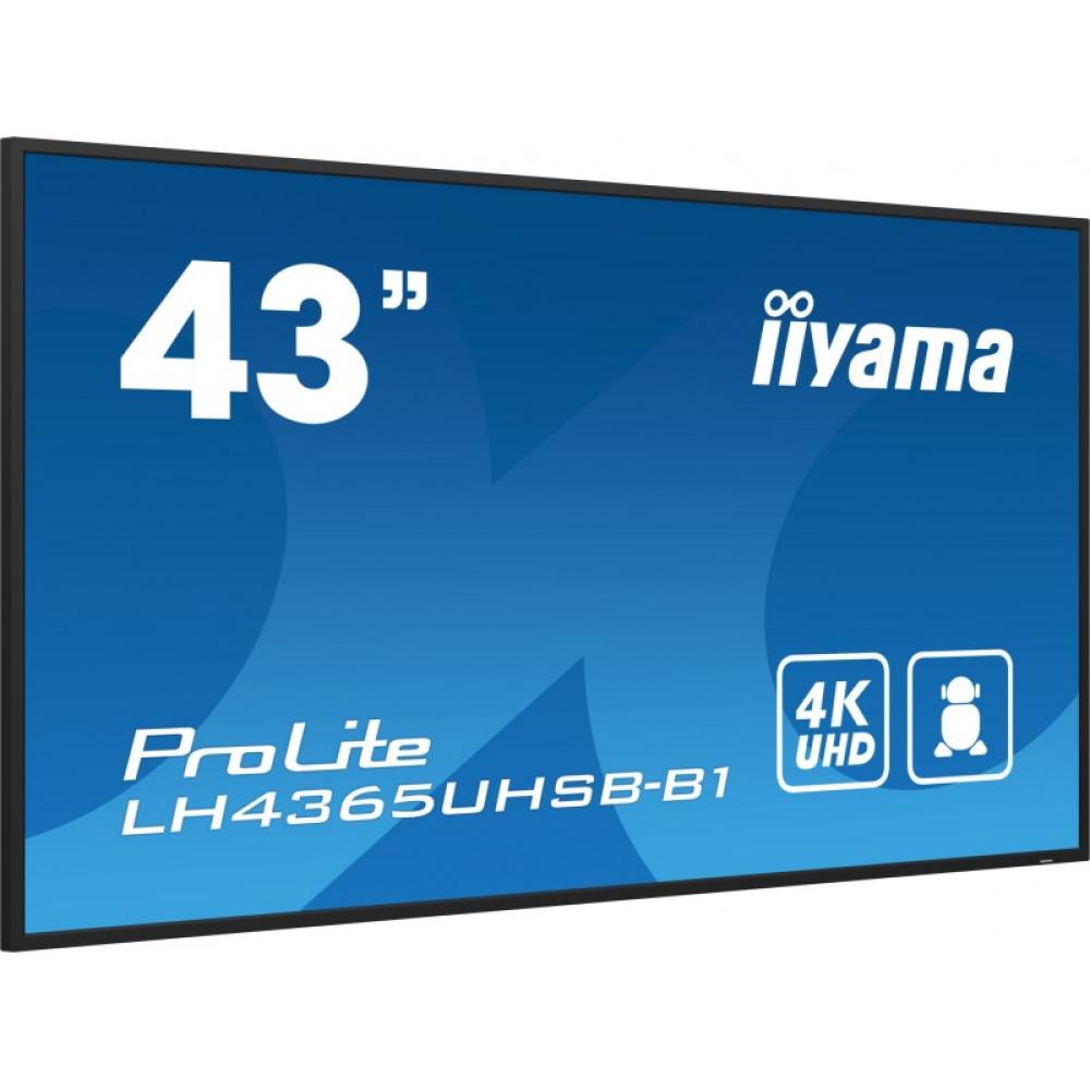 iiyama - LH4365UHSB-B1 pantalla de señalización Diseño de quiosco 108 cm (42.5") LED Wifi 800 cd / m² 4K Ultra HD Negro Procesad