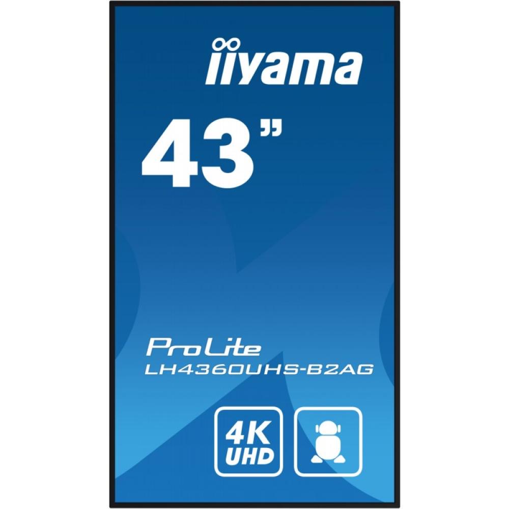 iiyama - LH4360UHS-B2AG pantalla de señalización Pizarra de caballete digital 108 cm (42.5") LED Wifi 500 cd / m² 4K Ultra HD Ne