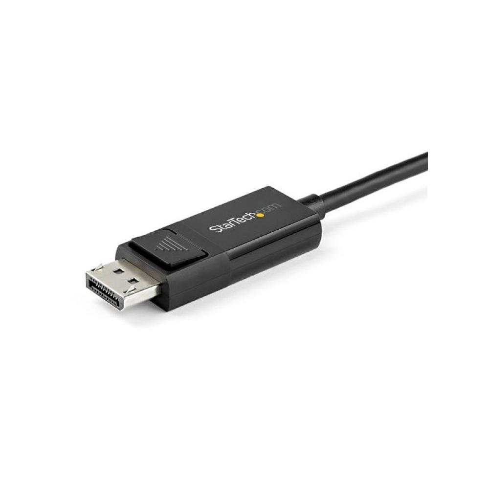 StarTech.com - Cable de 1m USB-C a DisplayPort 1.4 - Convertidor Bidireccional Adaptador de Vídeo USB Tipo C - HBR3/HDR/DSC - Ca