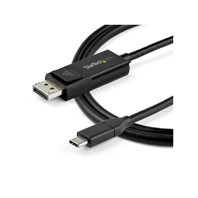 StarTech.com - Cable de 1m USB-C a DisplayPort 1.4 - Convertidor Bidireccional Adaptador de Vídeo USB Tipo C - HBR3/HDR/DSC - Ca