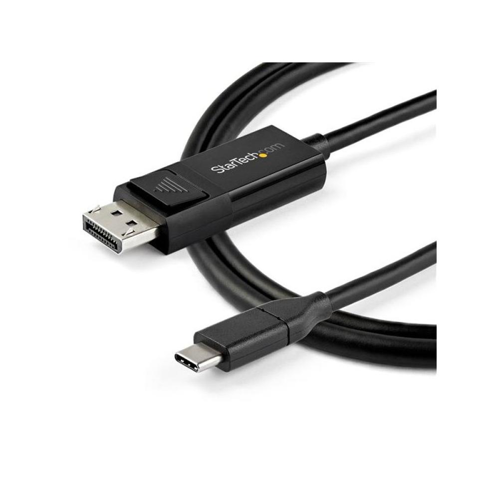 StarTech.com - Cable de 1m USB-C a DisplayPort 1.4 - Convertidor Bidireccional Adaptador de Vídeo USB Tipo C - HBR3/HDR/DSC - Ca