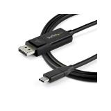 StarTech.com - Cable de 1m USB-C a DisplayPort 1.4 - Convertidor Bidireccional Adaptador de Vídeo USB Tipo C - HBR3/HDR/DSC - Ca