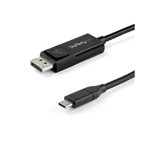 StarTech.com - Cable de 1m USB-C a DisplayPort 1.4 - Convertidor Bidireccional Adaptador de Vídeo USB Tipo C - HBR3/HDR/DSC - Ca