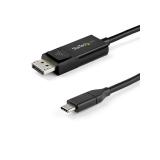 StarTech.com - Cable de 1m USB-C a DisplayPort 1.4 - Convertidor Bidireccional Adaptador de Vídeo USB Tipo C - HBR3/HDR/DSC - Ca