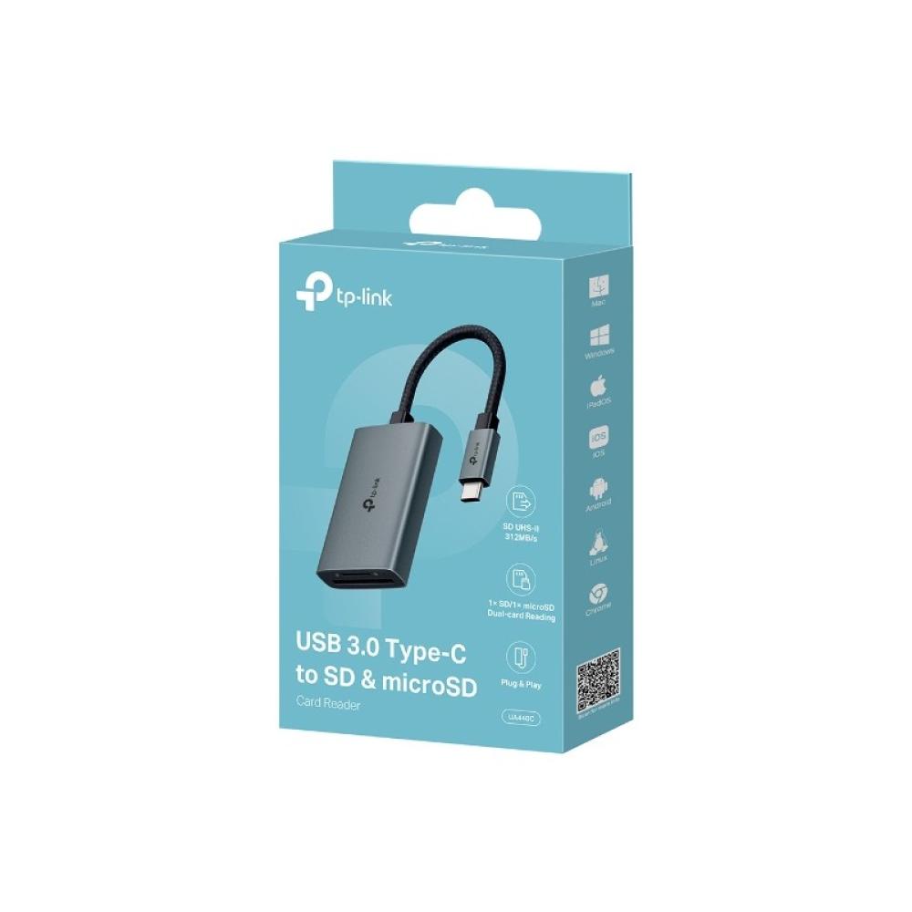 TP-Link - UA440C lector de tarjeta USB 3.2 Gen 1 (3.1 Gen 1) Type-C Gris