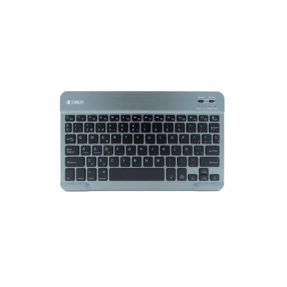 SUBBLIM - Teclado Retroiluminado Bluetooth Smart Backlit BT Keyboard Grey