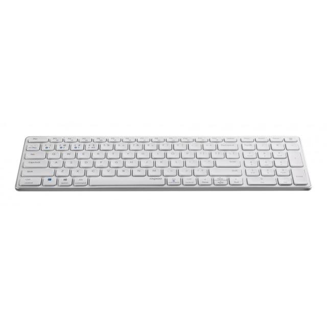 Rapoo - E9700M teclado Oficina RF Wireless + Bluetooth QWERTY Blanco