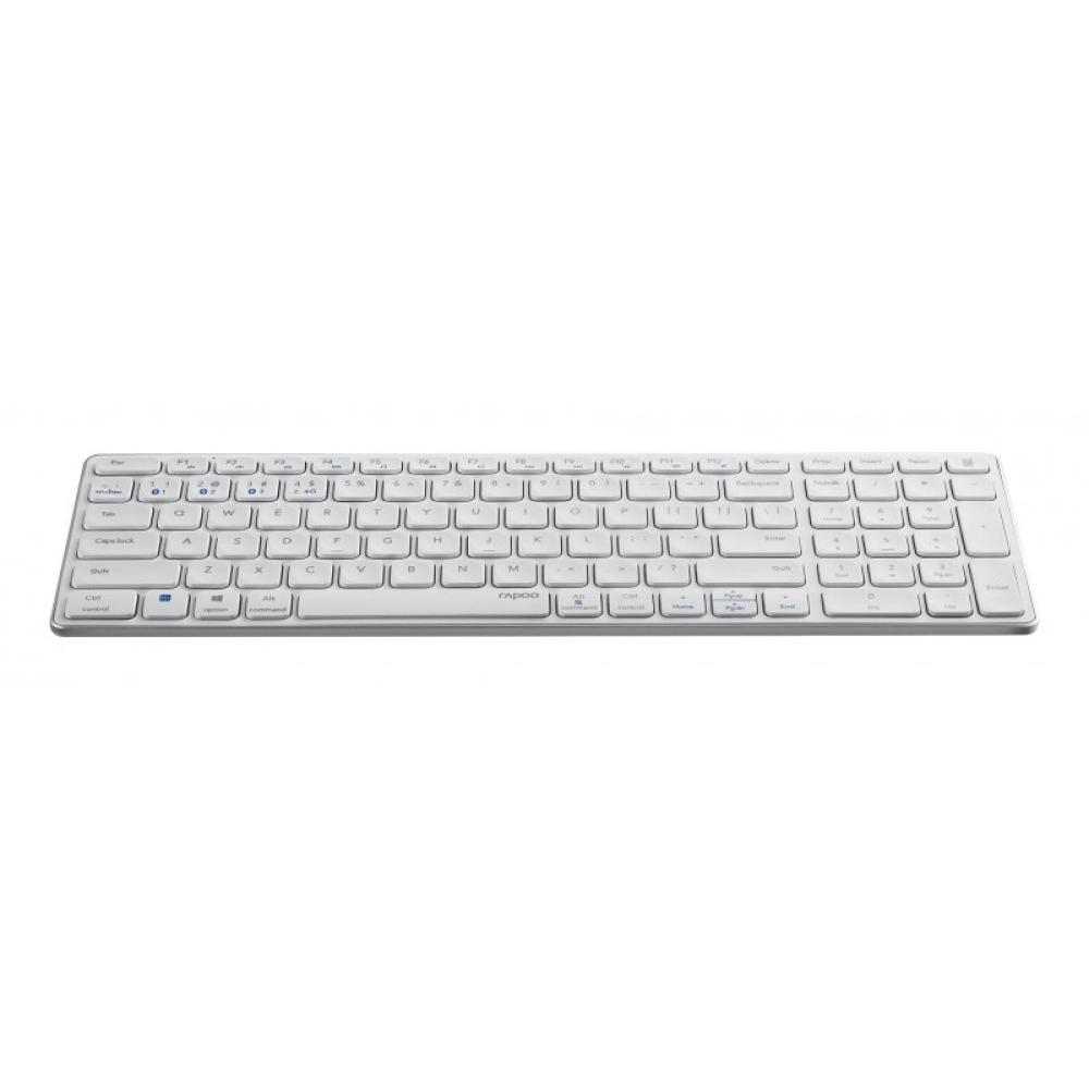 Rapoo - E9700M teclado Oficina RF Wireless + Bluetooth QWERTY Blanco