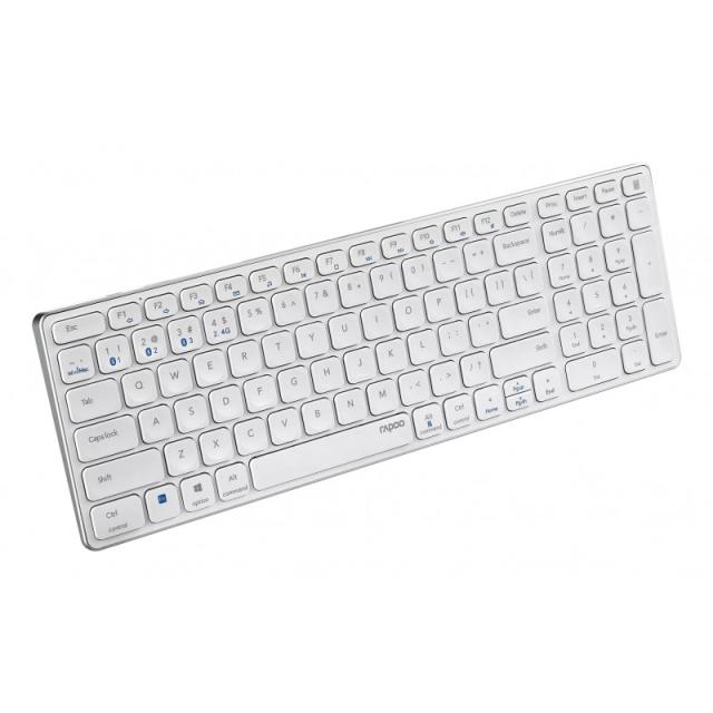 Rapoo - E9700M teclado Oficina RF Wireless + Bluetooth QWERTY Blanco
