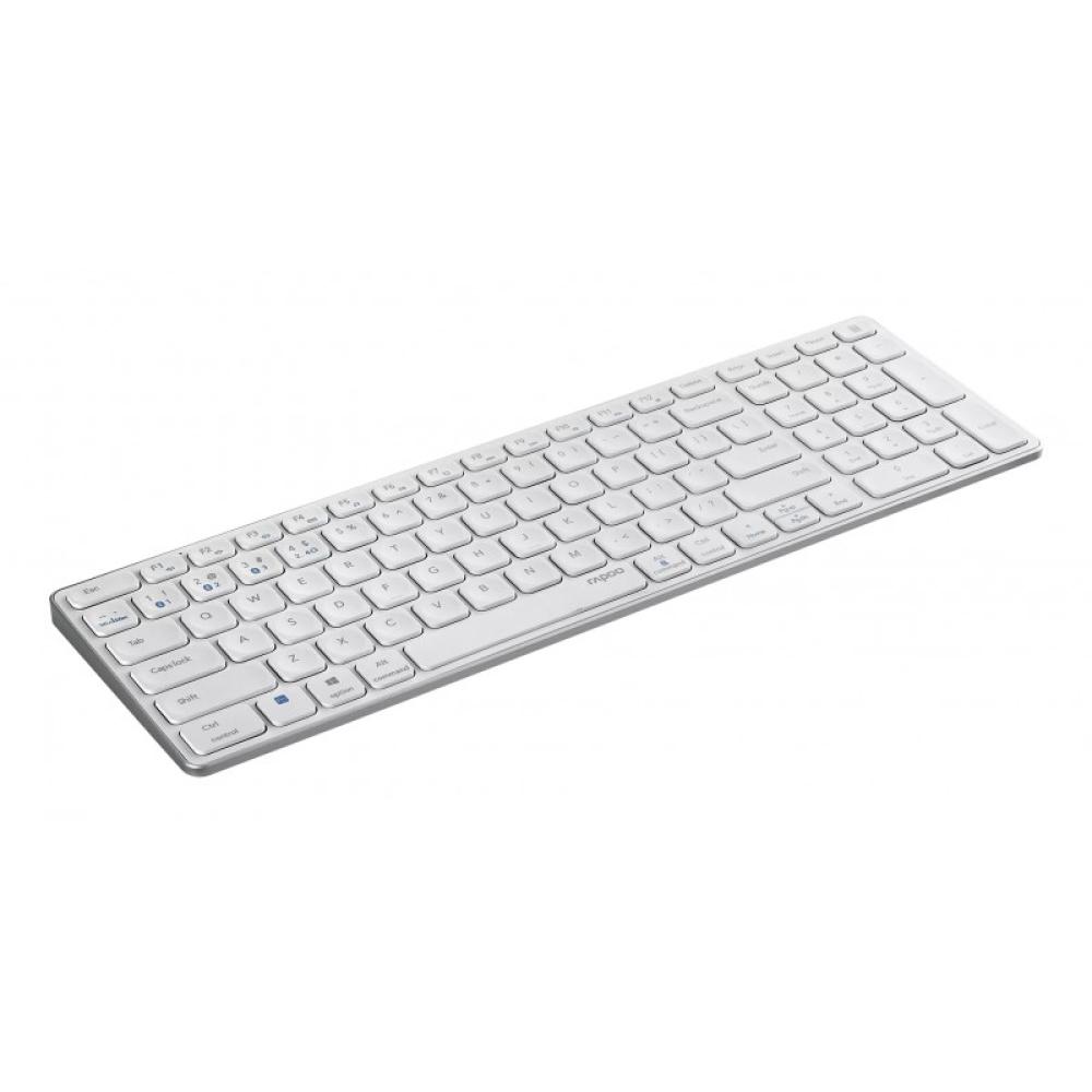 Rapoo - E9700M teclado Oficina RF Wireless + Bluetooth QWERTY Blanco