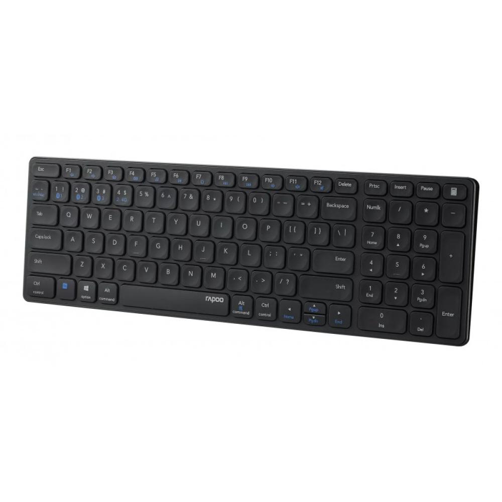 Rapoo - E9700M teclado Oficina RF Wireless + Bluetooth QWERTY Gris