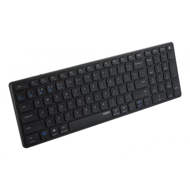 Rapoo - E9700M teclado Oficina RF Wireless + Bluetooth QWERTY Gris