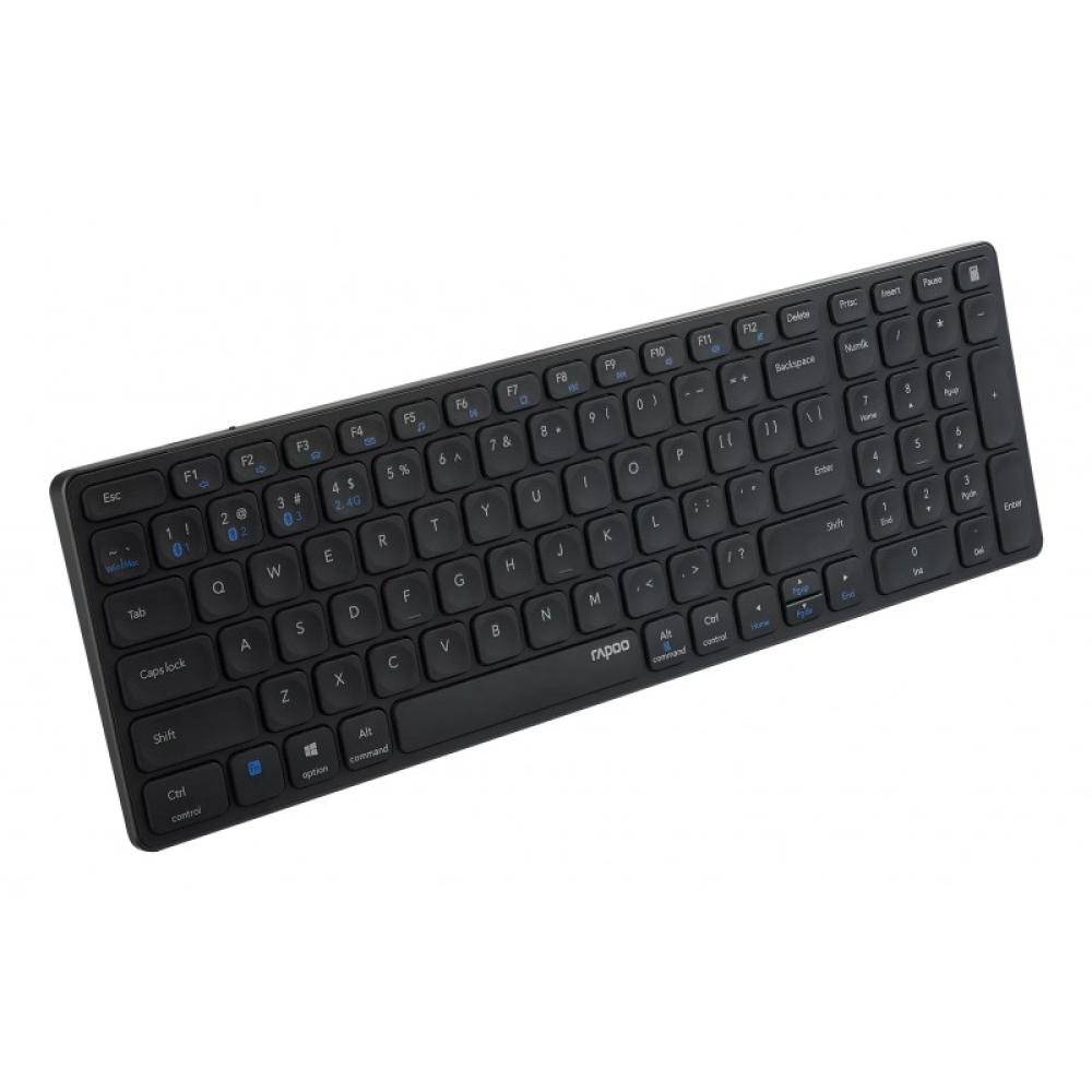 Rapoo - E9700M teclado Oficina RF Wireless + Bluetooth QWERTY Gris