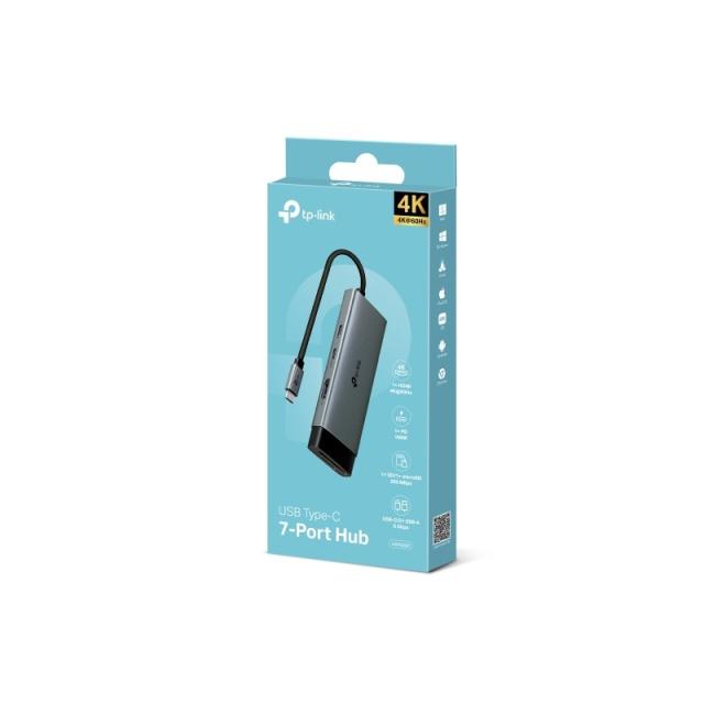 TP-Link - UH7020C hub de interfaz USB 3.2 Gen 1 (3.1 Gen 1) Type-C 5000 Mbit/s