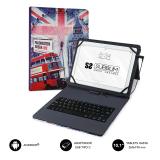 SUBBLIM - Funda con Teclado Micro USB - USB C KEYTAB USB 10,1" England