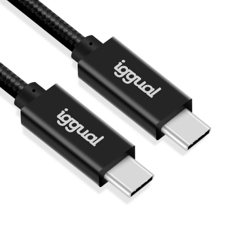 iggual - Cable USB-C 3.2 Gen2x2 100W 5A 4K 1m nylon