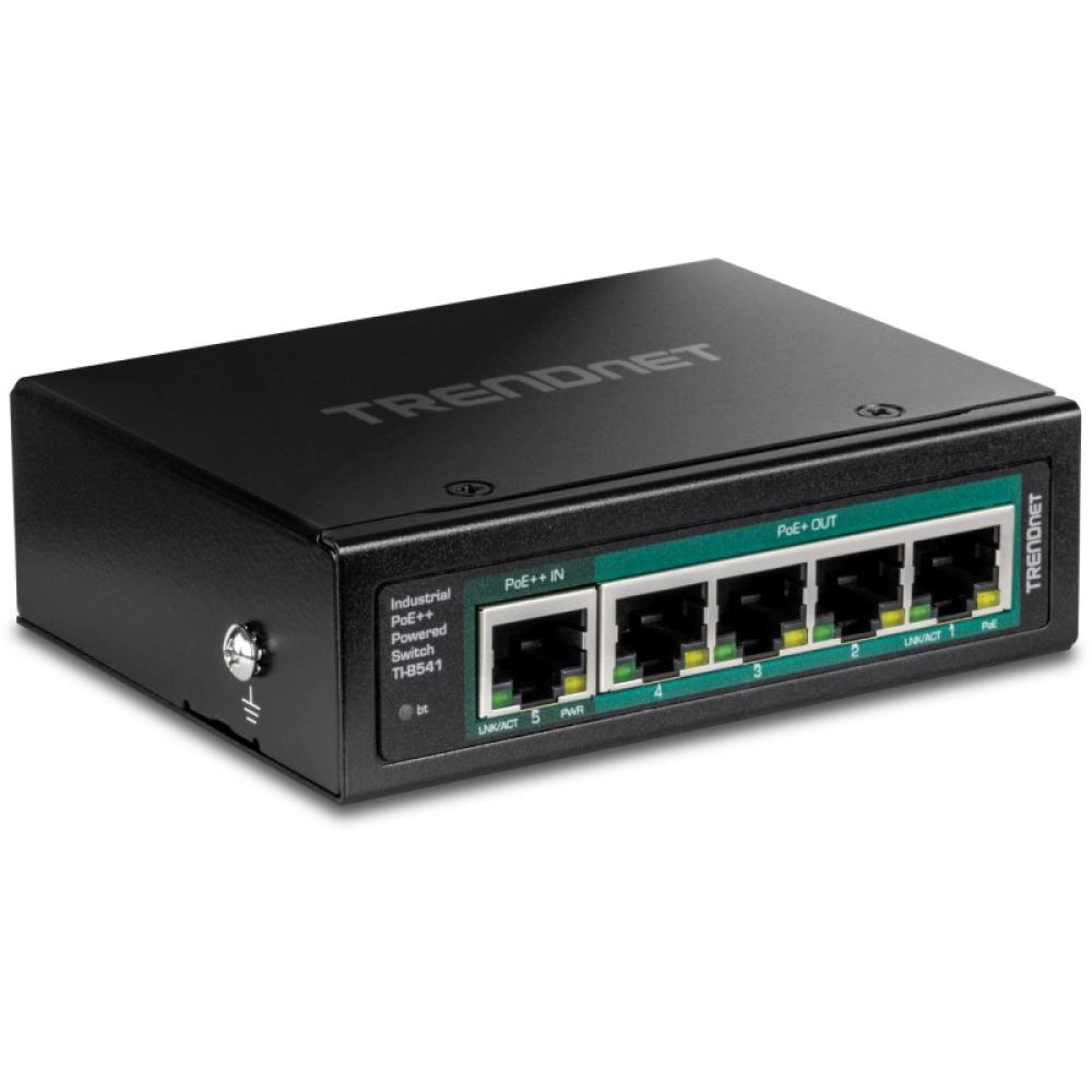 Trendnet - TI-B541 switch No administrado Gigabit Ethernet (10/100/1000) Energía sobre Ethernet (PoE) Negro