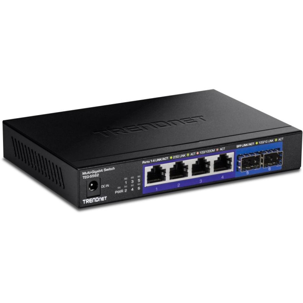 Trendnet - TEG-S562 switch No administrado 2.5G Ethernet (100/1000/2500) Negro
